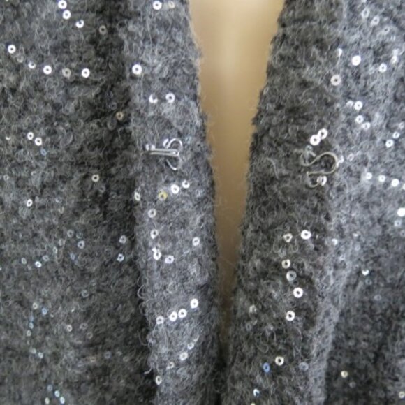 Nick Verreos Grey Sequined Button Up Cardigan - Picture 5 of 7